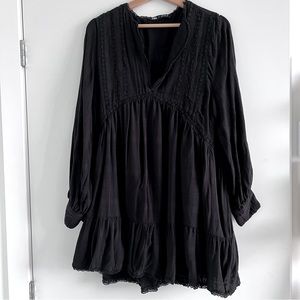 Black long sleeve Zara mini dress
